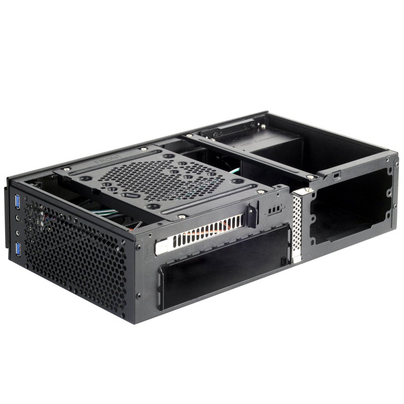 Silverstone Tek 0.8mm Steel Body Mini-ITX Media Center/HTPC Computer Case with Aluminum Front Panel ML06B - Image 4